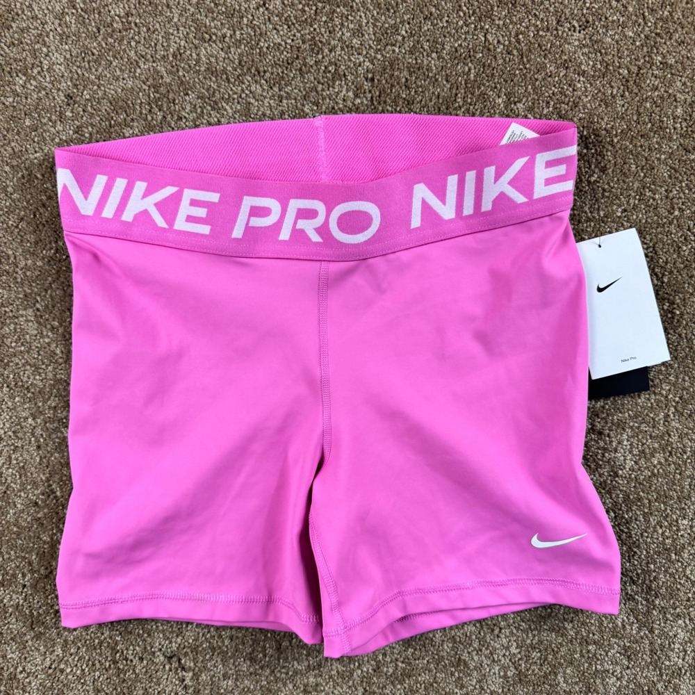 Nike Pro Dri-FIT 5 Inch Training Shorts Pink CZ9831-675 Womens Medium NWT